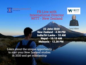 Read more about the article FB Live with International Director- WITT- Options to study in New Zealand in 2020